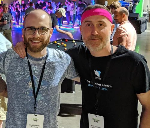 Marty and David look totally 80s at FileMaker DevCon 2019